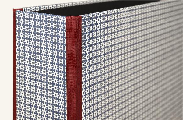 Blue folder with white stars
